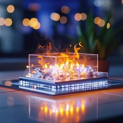 Flaming Ambiance: Cozy Fire Pit Delight AI Generative