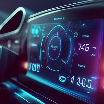 generative AI consumer charging car employing ui tech touch information screen